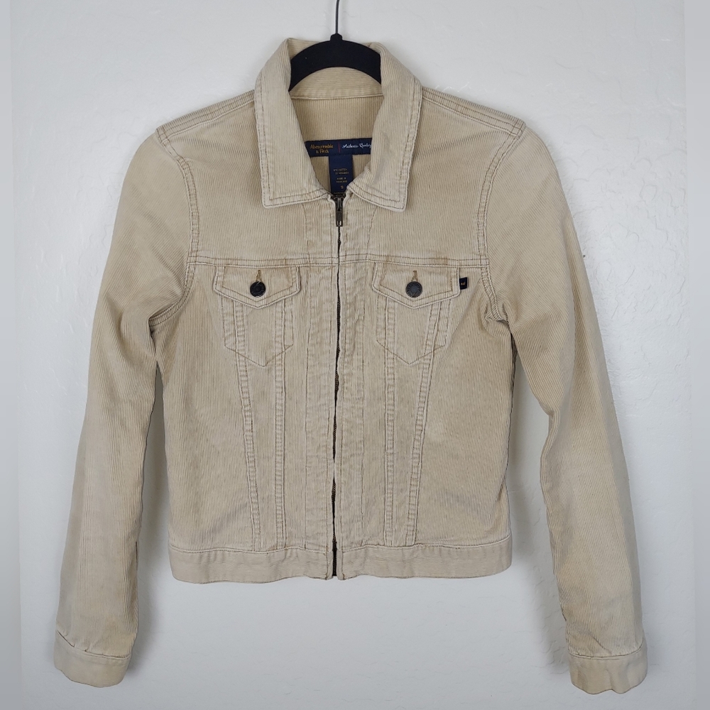 Abercrombie&Fitch Tan Stretch Corduroy Jacket